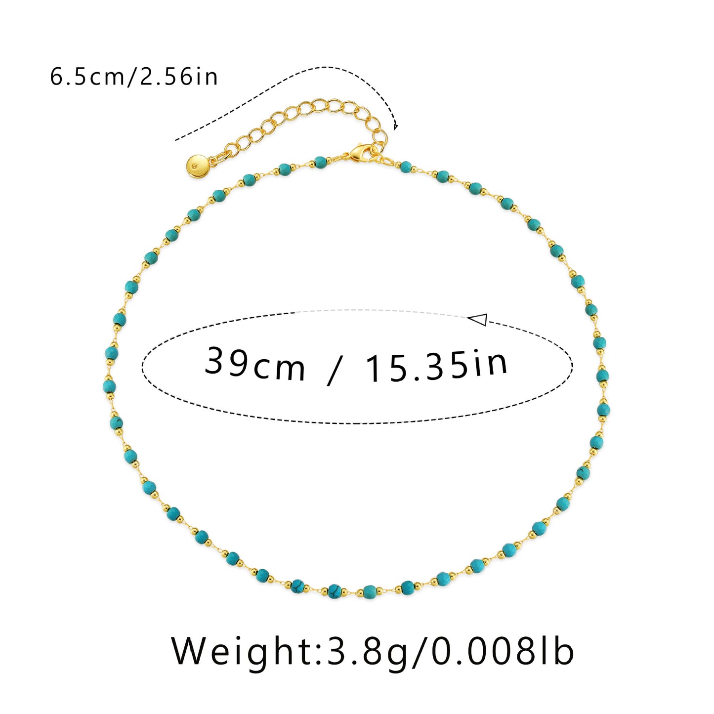 Boho Chic Gold Filled Dainty Beaded Necklace Summer Jewelry