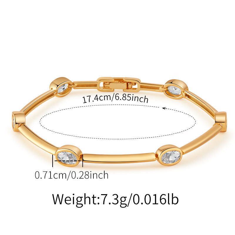 Elegant Geometric Rhinestone Bracelet