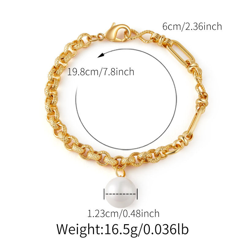 Exquisite Mixed Chain Pearl Bracelet