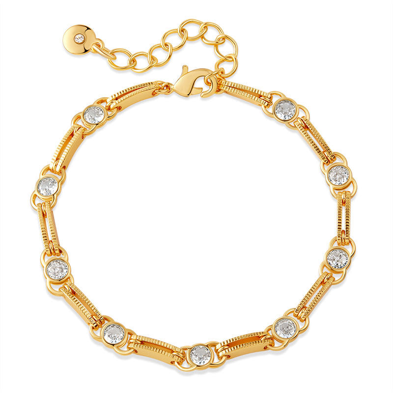 Chic Gold Charm Chain Bracelet