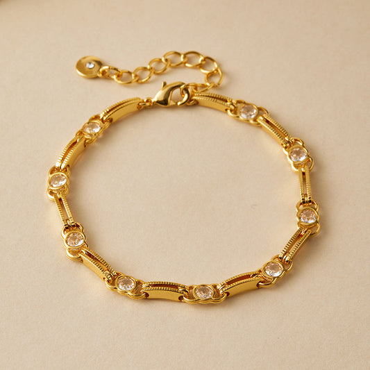 Chic Gold Charm Chain Bracelet