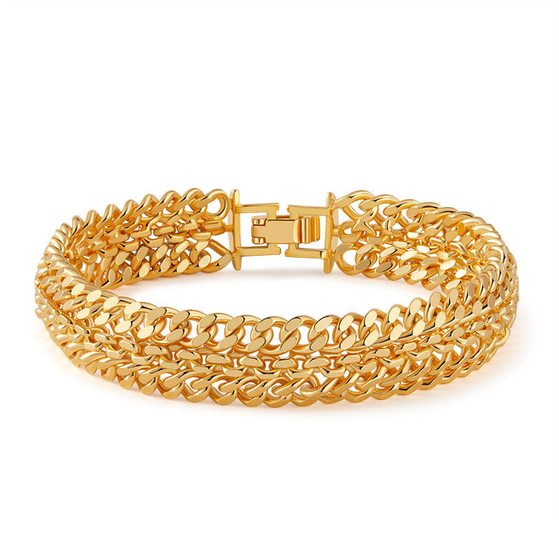 luxurious Wide Link Bracelet