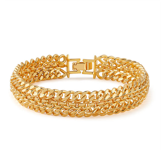 luxurious Wide Link Bracelet
