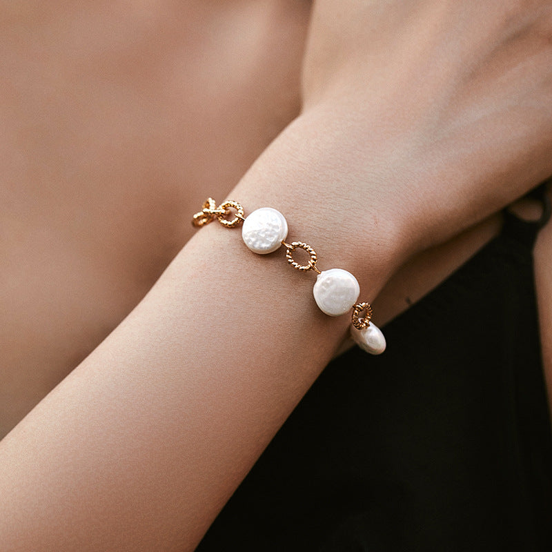 Chic Pearl Charm Chain Bracelet