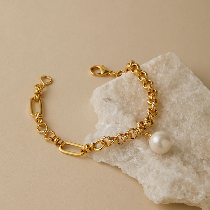 Exquisite Mixed Chain Pearl Bracelet