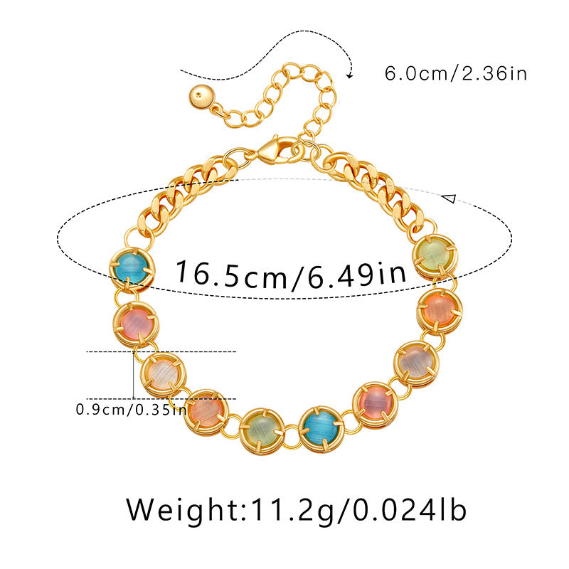 Colorful Charm Chain Bracelet