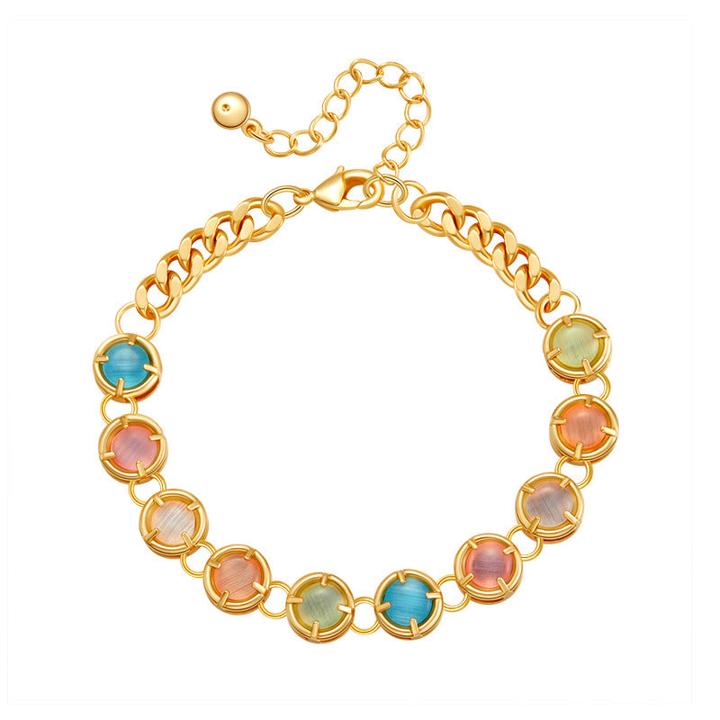 Colorful Charm Chain Bracelet