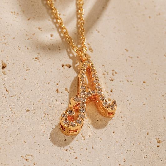 Dainty Initial Necklace - Minimalist Gold Letter Pendant - Personalized Birthday Gift for Her