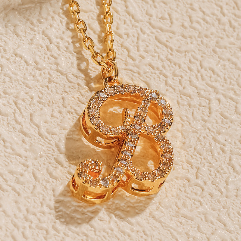 Dainty Initial Necklace - Minimalist Gold Letter Pendant - Personalized Birthday Gift for Her