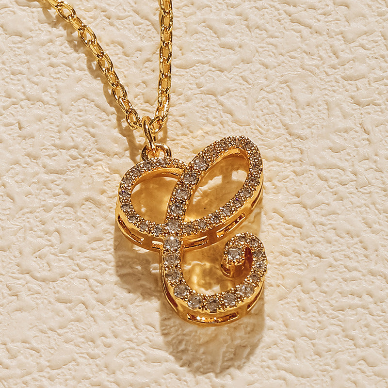 Dainty Initial Necklace - Minimalist Gold Letter Pendant - Personalized Birthday Gift for Her