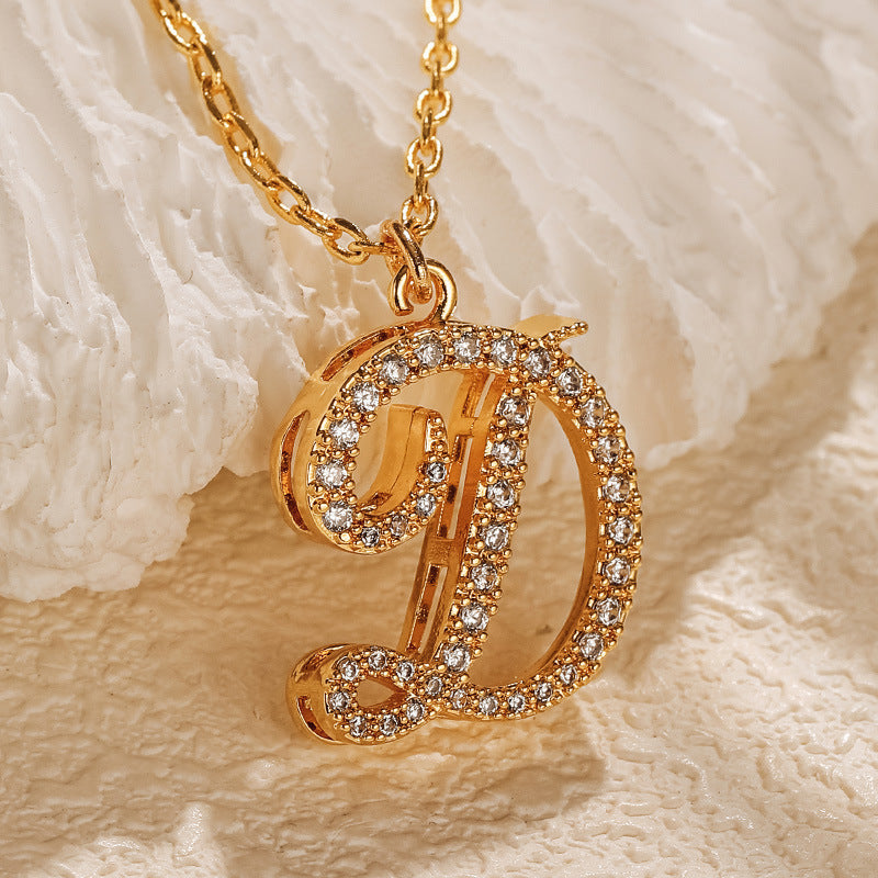 Dainty Initial Necklace - Minimalist Gold Letter Pendant - Personalized Birthday Gift for Her