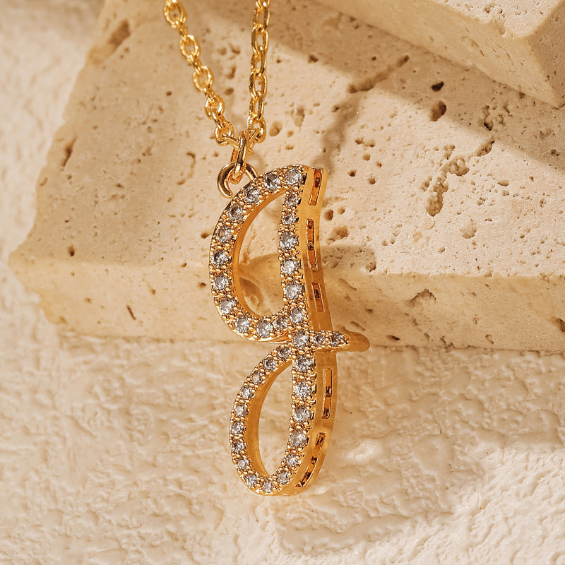 Dainty Initial Necklace - Minimalist Gold Letter Pendant - Personalized Birthday Gift for Her