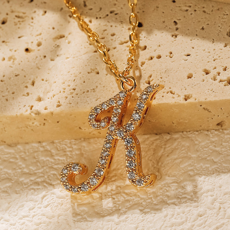 Dainty Initial Necklace - Minimalist Gold Letter Pendant - Personalized Birthday Gift for Her