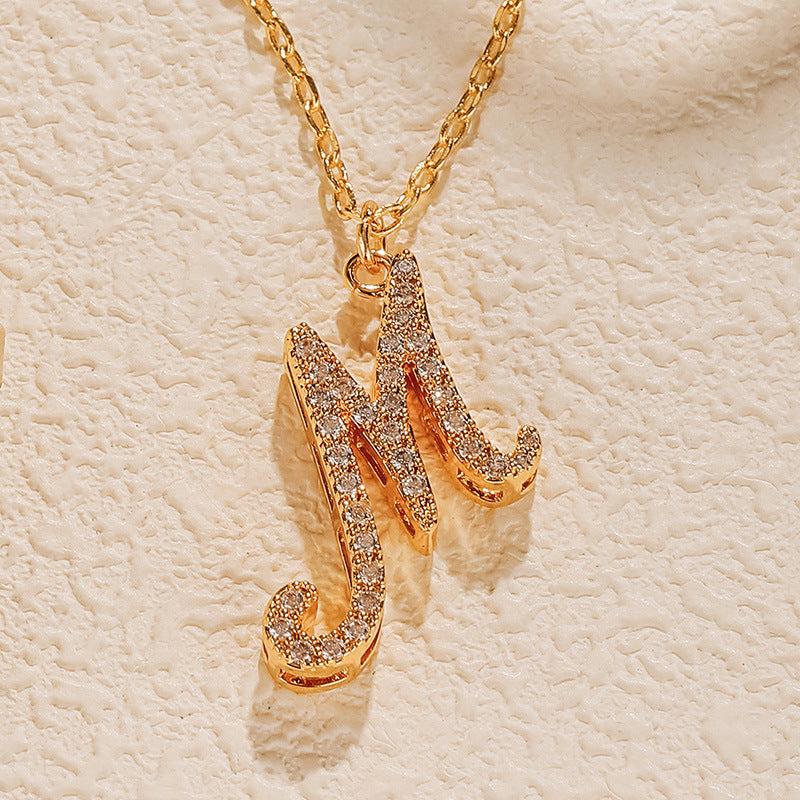 Dainty Initial Necklace - Minimalist Gold Letter Pendant - Personalized Birthday Gift for Her