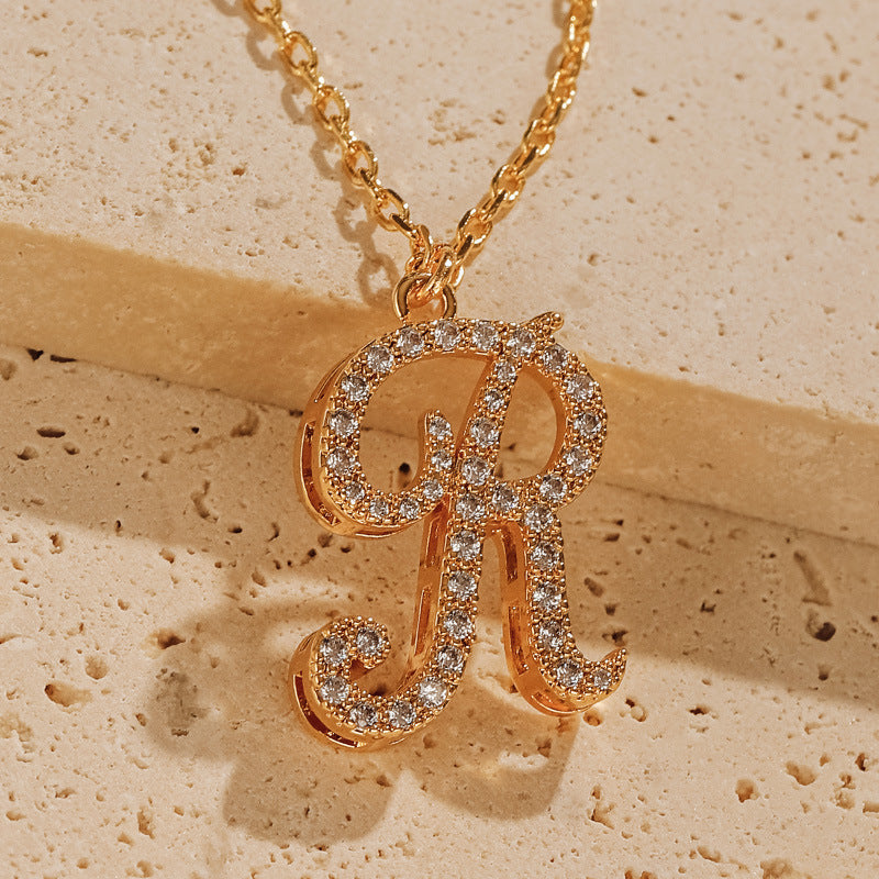 Dainty Initial Necklace - Minimalist Gold Letter Pendant - Personalized Birthday Gift for Her