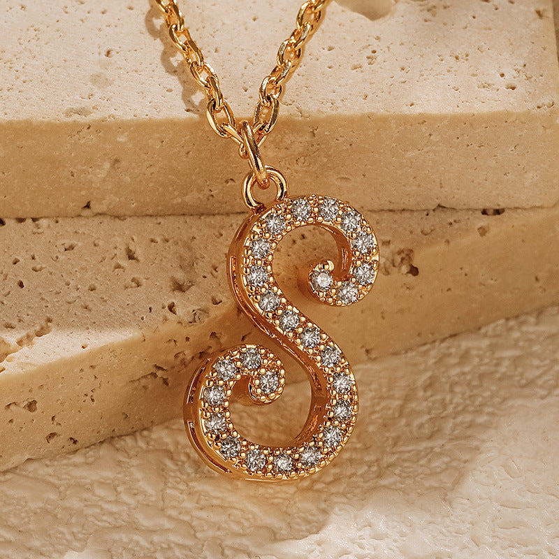 Dainty Initial Necklace - Minimalist Gold Letter Pendant - Personalized Birthday Gift for Her
